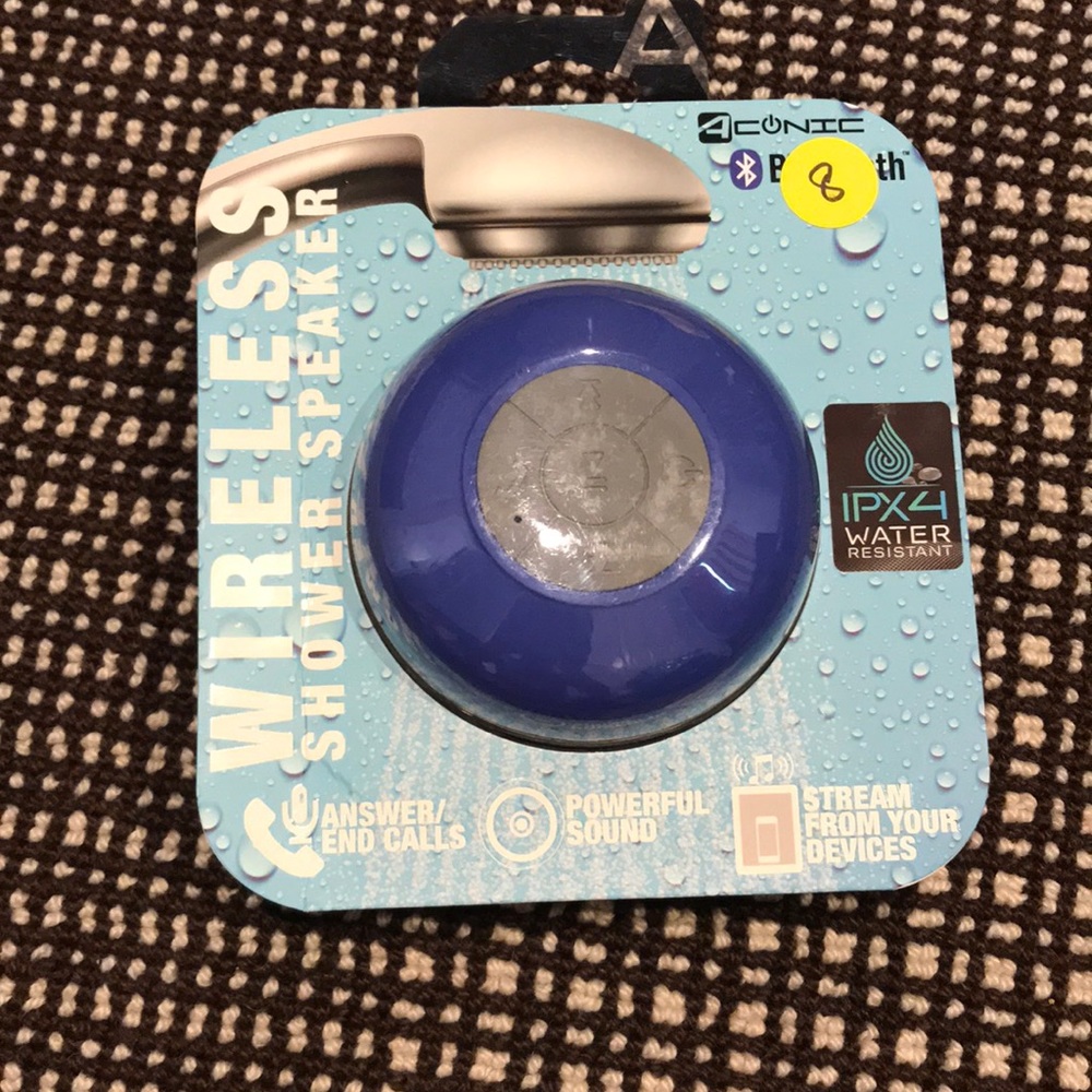 Wireless shower speaker water resistant